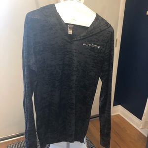 Pure barre fitted hoodie